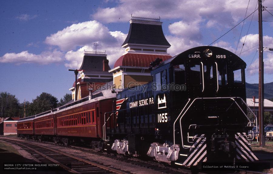 Slide: Conway Scenic Railroad #1055 (ex-PT) at North Conway